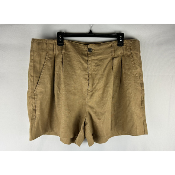 Banana Republic Shorts Women's Size 16 100% Linen Pockets Resort Safari Capsule - Picture 1 of 6